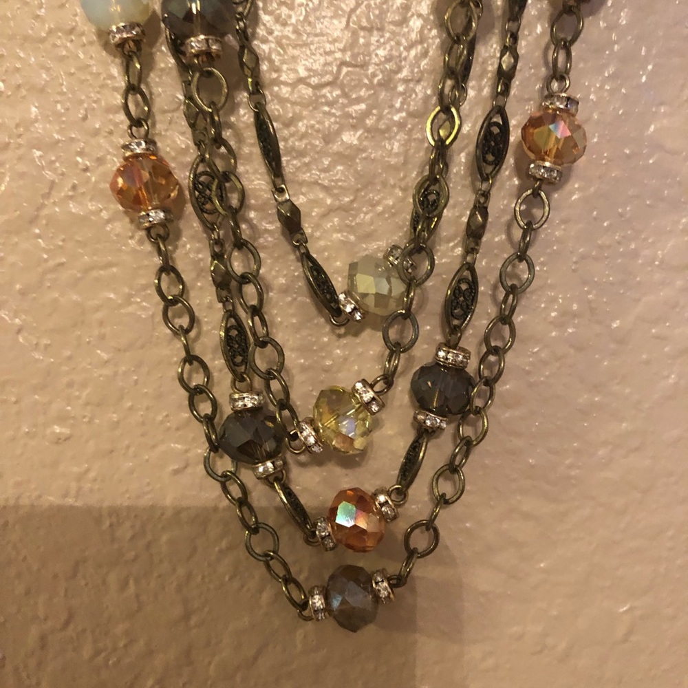 Sweet Romance Iridescent Beaded Necklace- NWOT